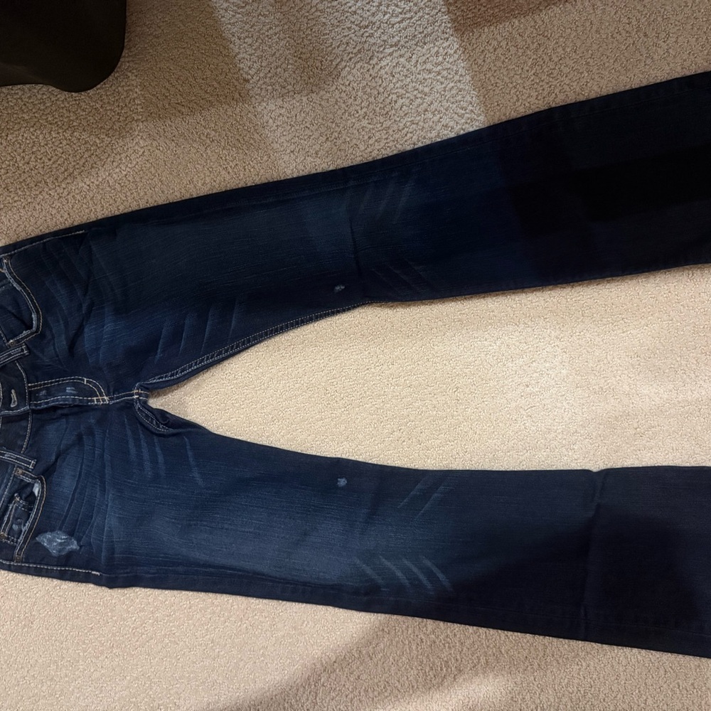 BKE Women's Deep Indigo Straight Leg Jeans